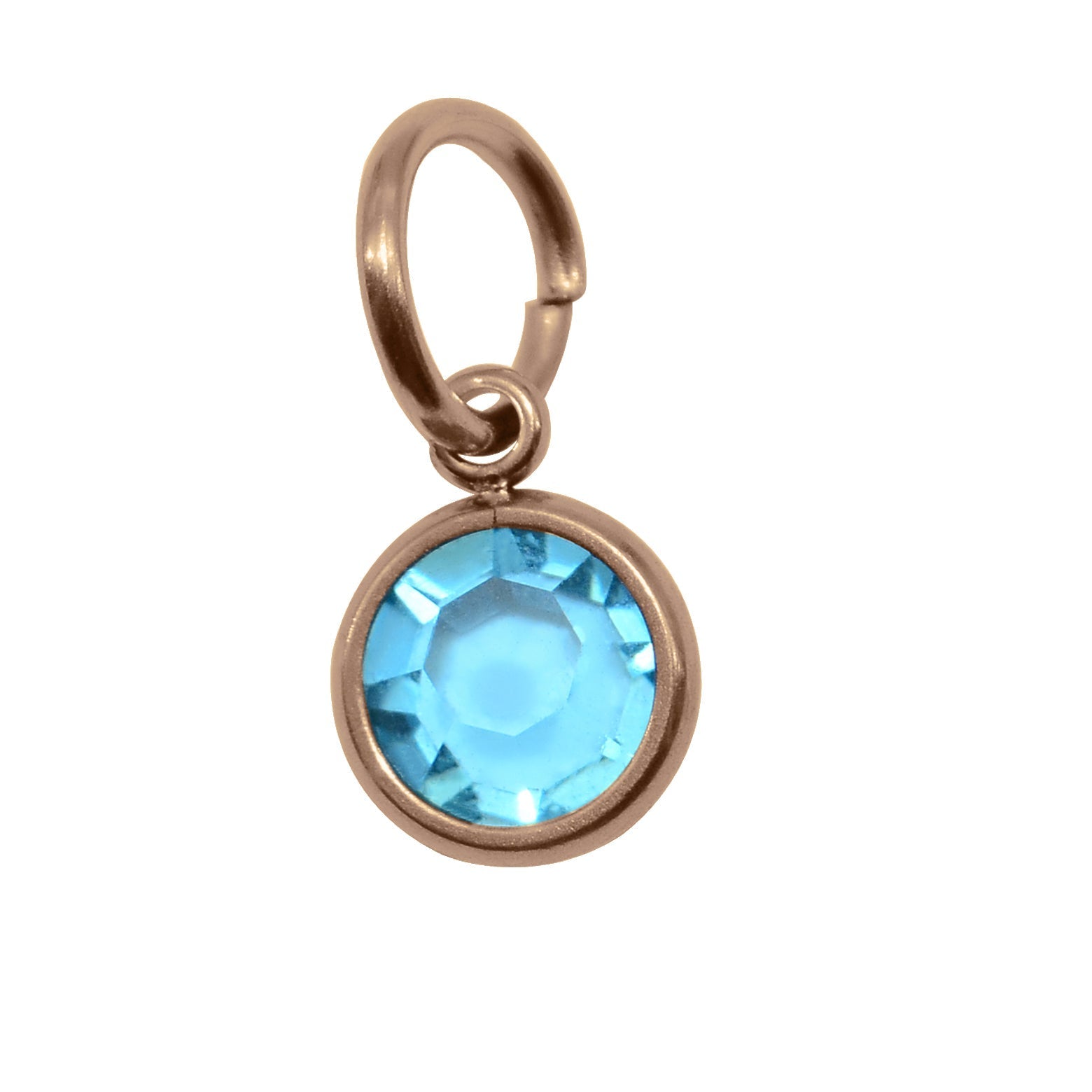 10th ROSE GOLD Hanging Birthstone Charm (Optional) - Options Variants