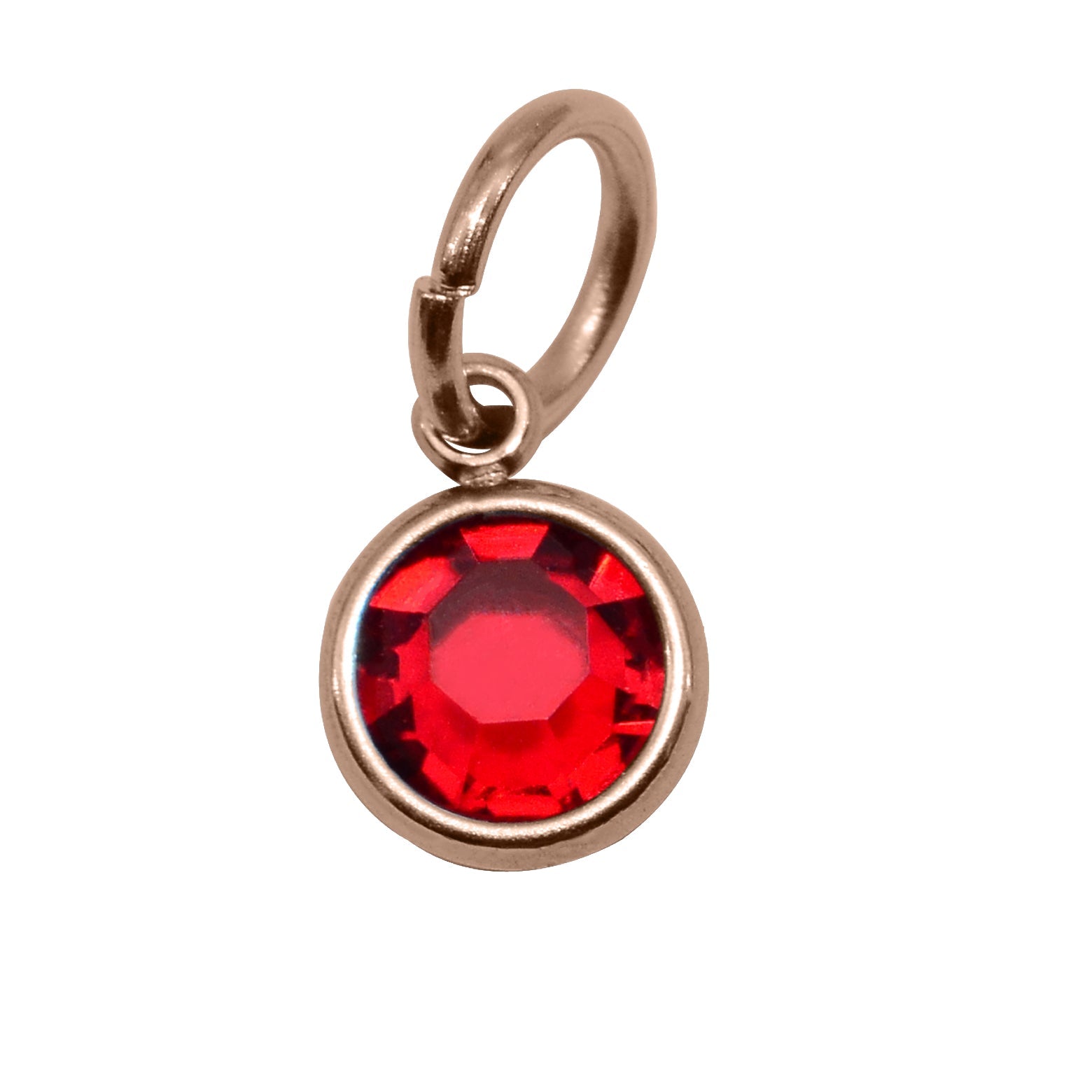 10th ROSE GOLD Hanging Birthstone Charm (Optional) - Options Variants