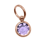 10th ROSE GOLD Hanging Birthstone Charm (Optional) - Options Variants