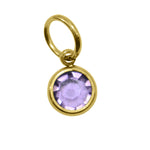 14th GOLD Hanging Birthstone Charm (Optional) - Options Variants