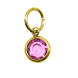 14th GOLD Hanging Birthstone Charm (Optional) - Options Variants