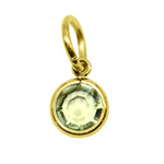 14th GOLD Hanging Birthstone Charm (Optional) - Options Variants