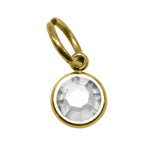 14th GOLD Hanging Birthstone Charm (Optional) - Options Variants