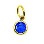 14th GOLD Hanging Birthstone Charm (Optional) - Options Variants