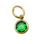 14th GOLD Hanging Birthstone Charm (Optional) - Options Variants