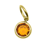 14th GOLD Hanging Birthstone Charm (Optional) - Options Variants