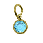 14th GOLD Hanging Birthstone Charm (Optional) - Options Variants