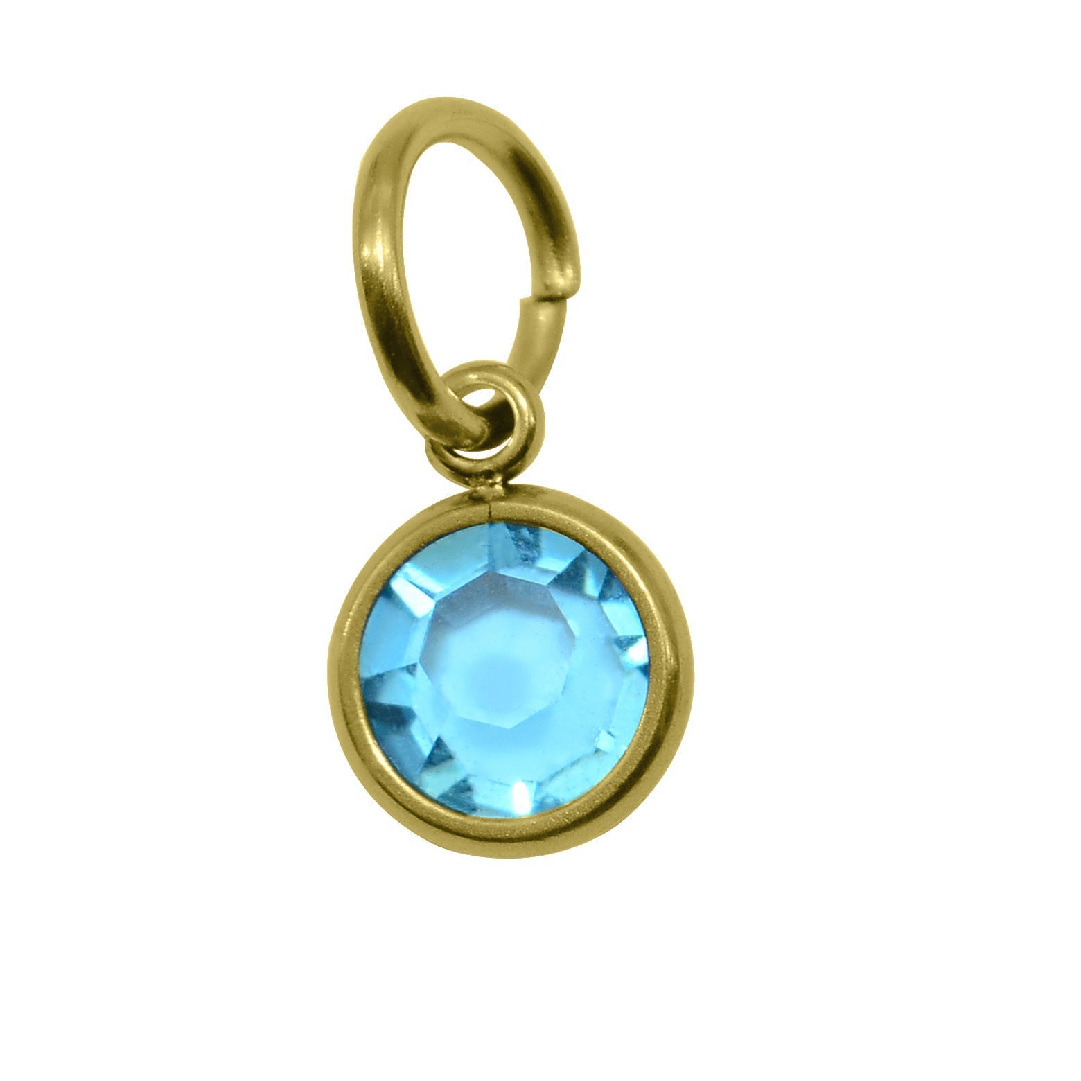 14th GOLD Hanging Birthstone Charm (Optional) - Options Variants