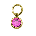 14th GOLD Hanging Birthstone Charm (Optional) - Options Variants