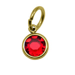 14th GOLD Hanging Birthstone Charm (Optional) - Options Variants