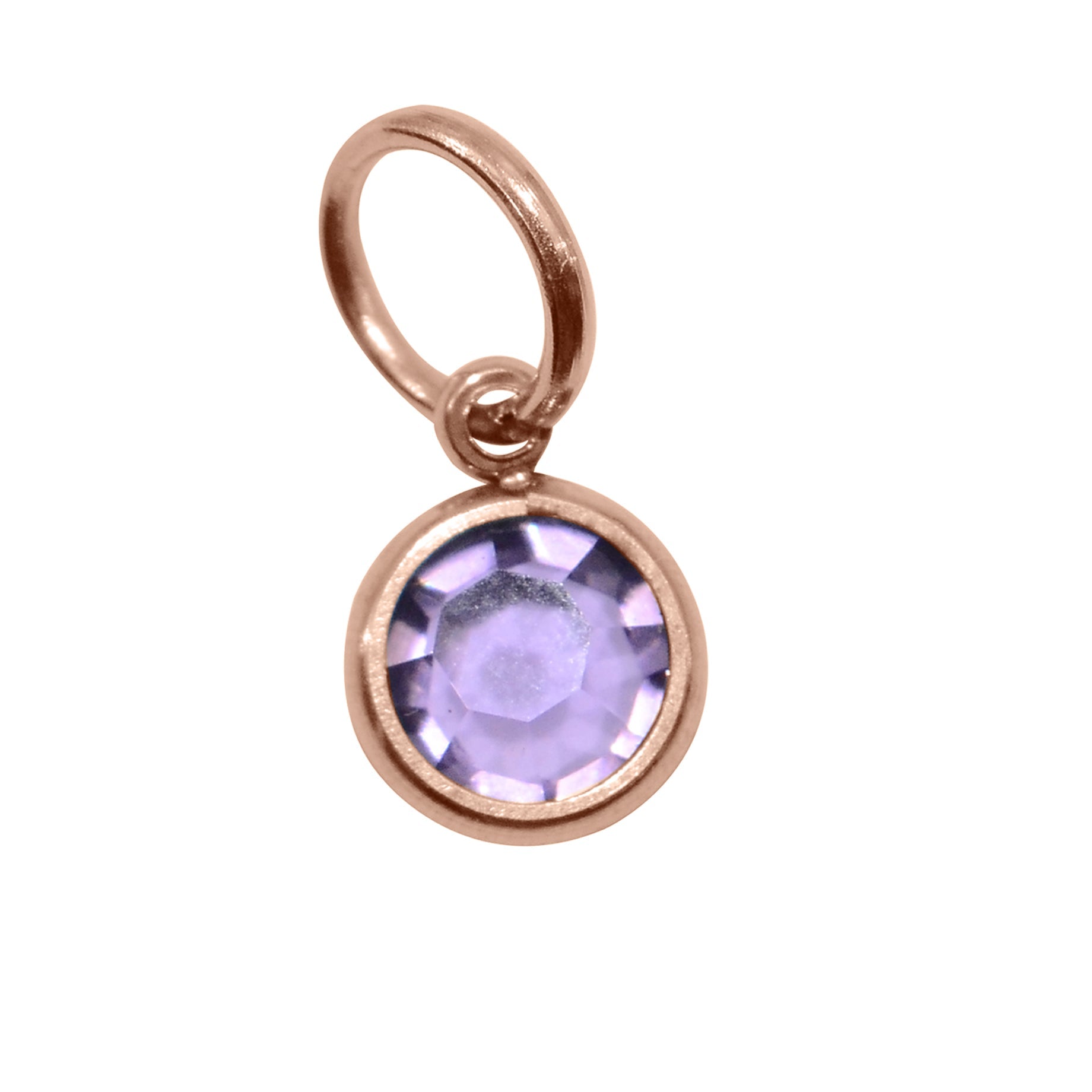 7th ROSE GOLD Hanging Birthstone Charm (Optional) - Options Variants