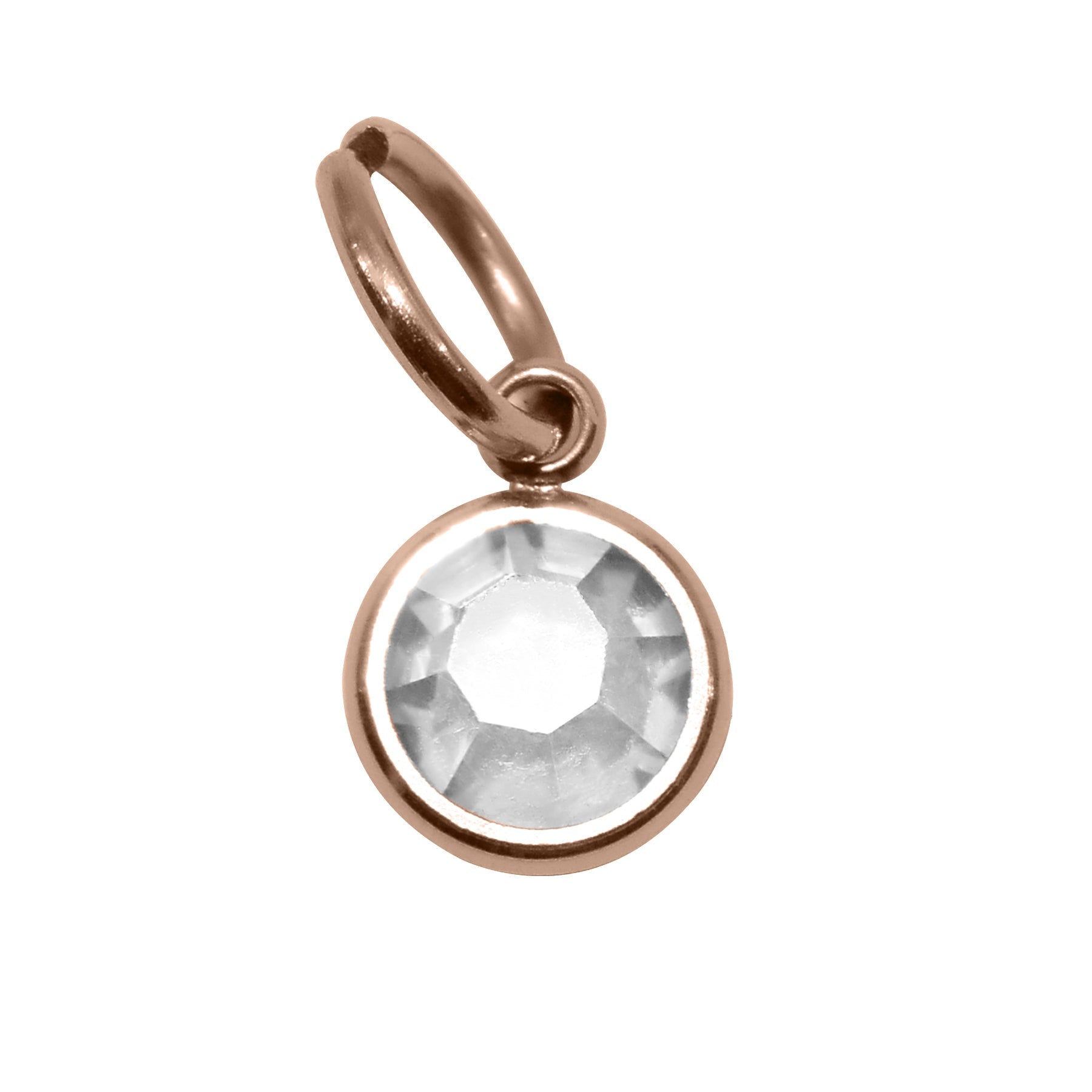 7th ROSE GOLD Hanging Birthstone Charm (Optional) - Options Variants