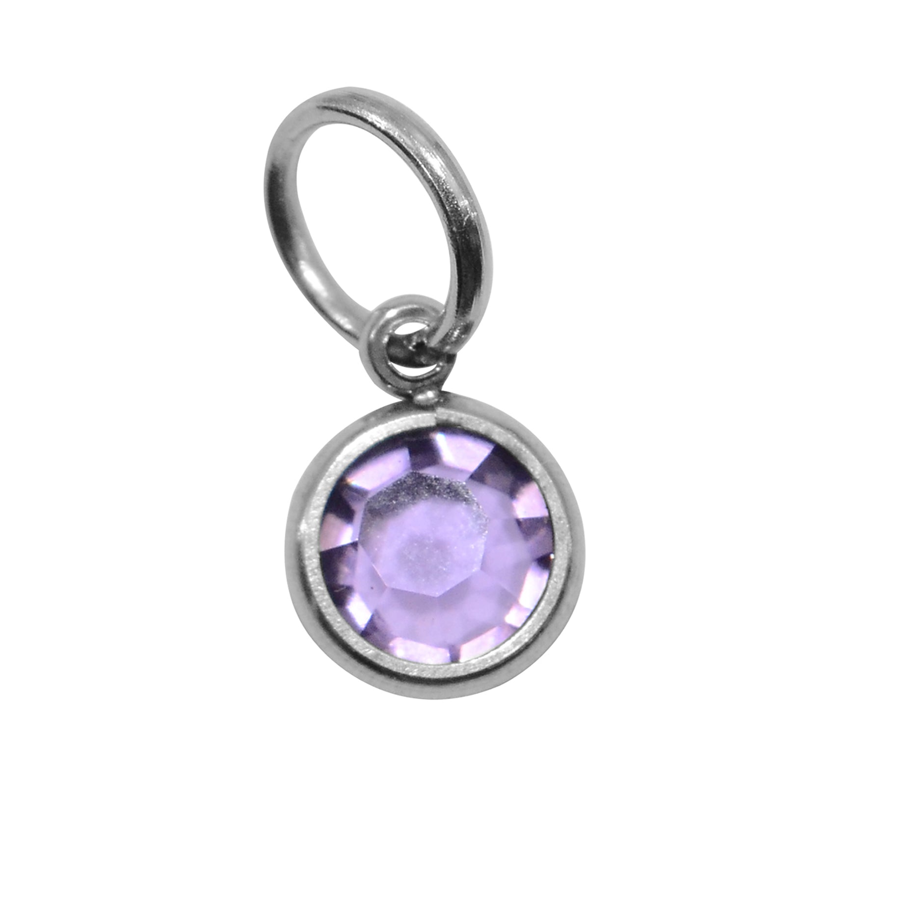 7th SILVER Hanging Birthstone Charm (Optional) - Options Variants