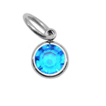 7th SILVER Hanging Birthstone Charm (Optional) - Options Variants