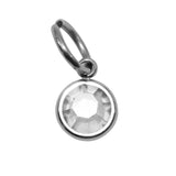 7th SILVER Hanging Birthstone Charm (Optional) - Options Variants
