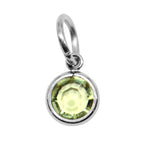 7th SILVER Hanging Birthstone Charm (Optional) - Options Variants