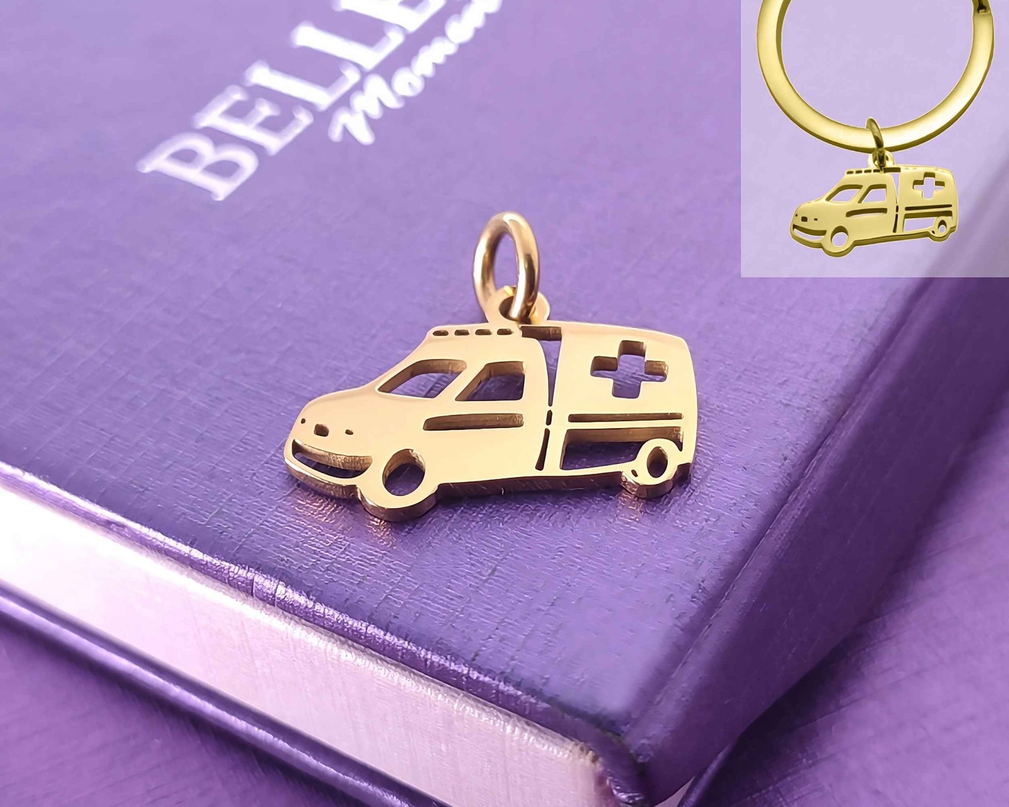 Ambulance Charm for Keyring - Keyrings by Belle Fever