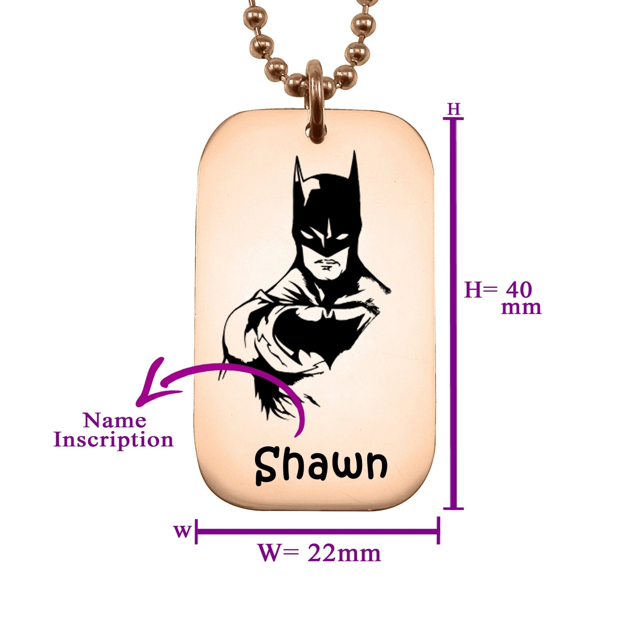 Personalised tag necklace clearance