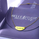 Beck Birthstone Name Necklace - Name Necklaces by Belle Fever