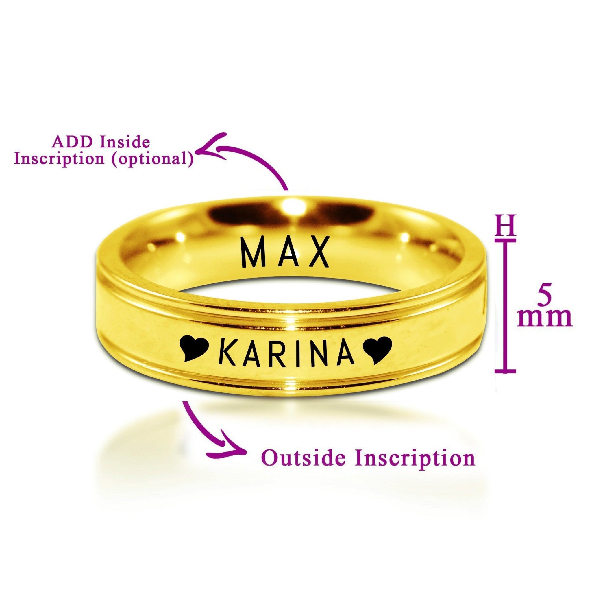 BF Personalised Ring - Rings by Belle Fever