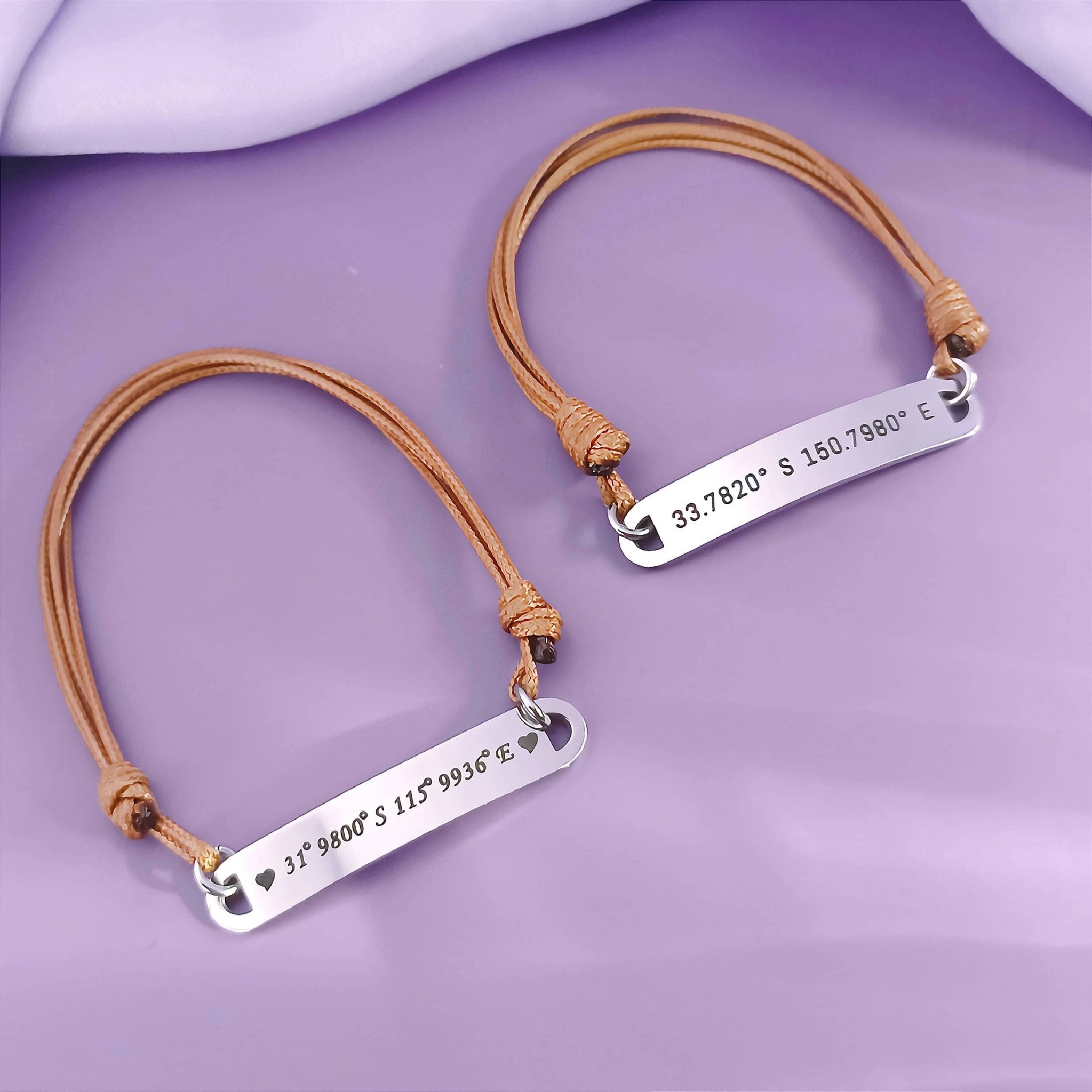 Matching hot sale personalised bracelets