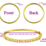 BUY ONE GET ONE She Believed She Could Personalised Bangle - Deal