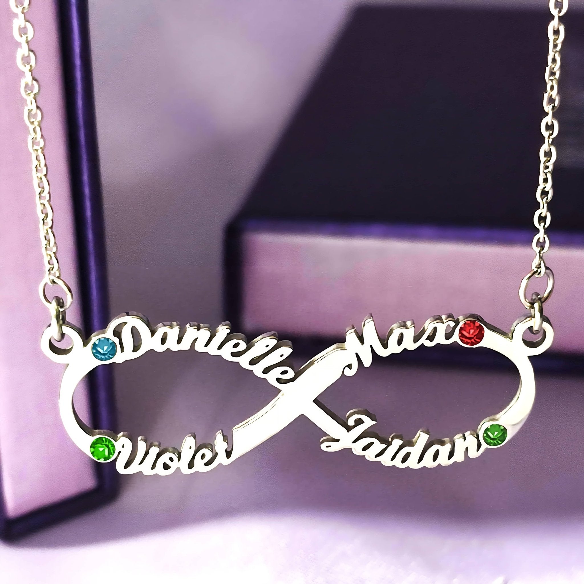 Infinity 3 clearance name necklace