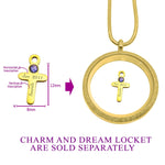 Cross Charm Birthstone for Dream Locket - Floating Dream Lockets by Belle Fever