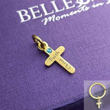 Cross Charm Birthstone for Keyring - Keyrings by Belle Fever