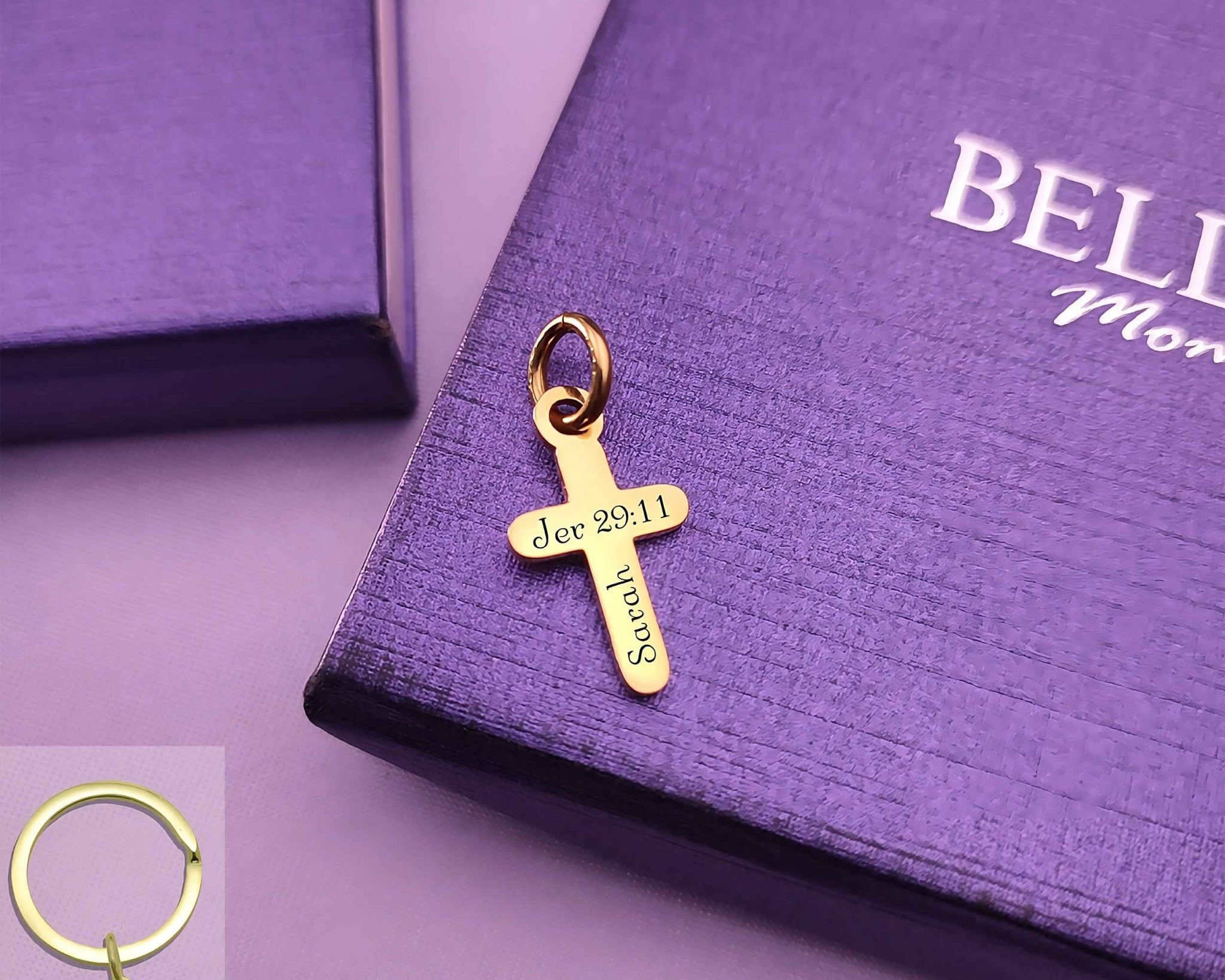 Cross Charm for Keyring - Keyrings by Belle Fever