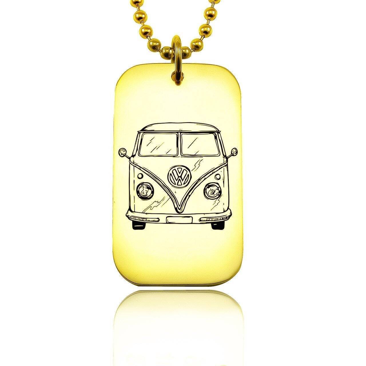 Personalized gold outlet dog tag necklace