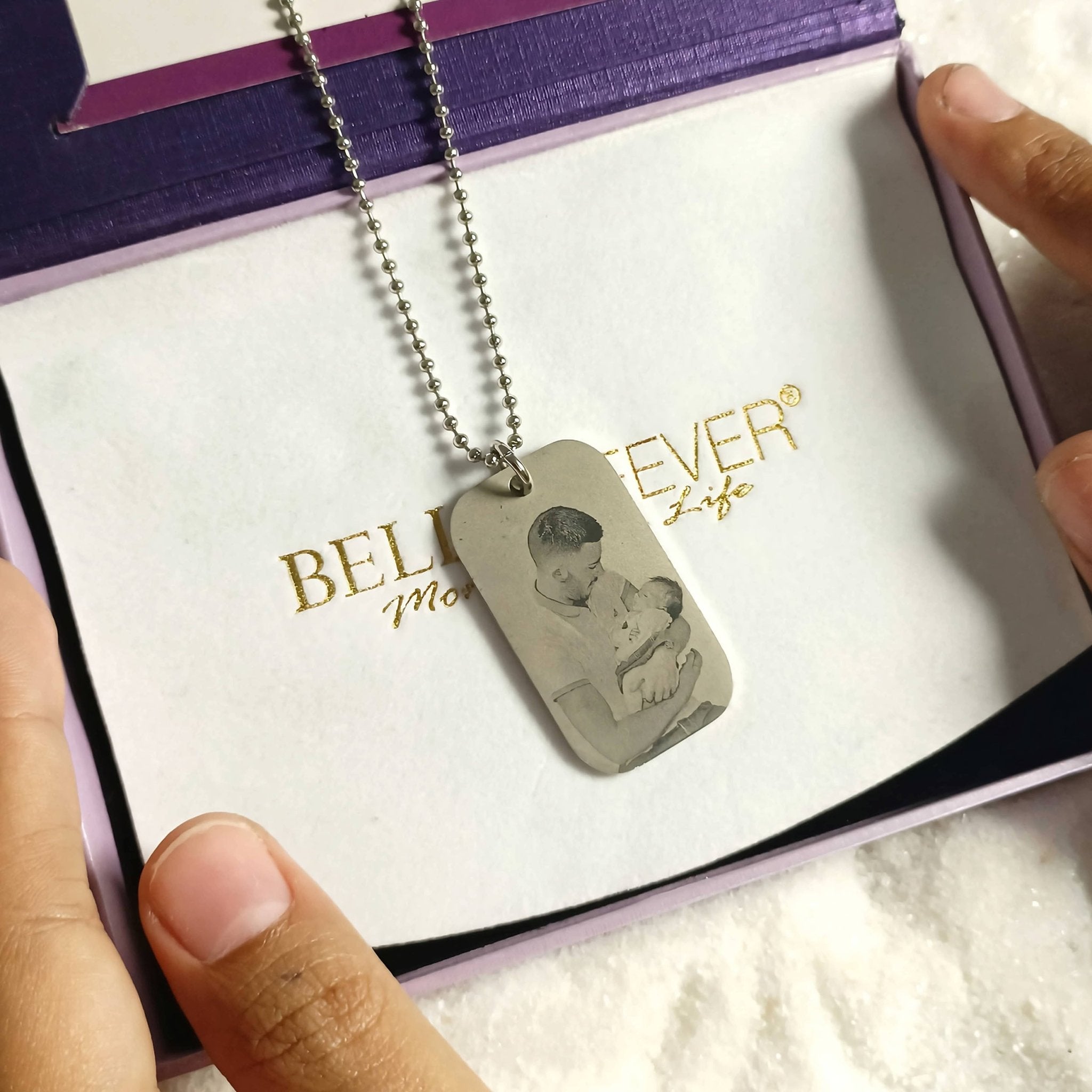 Designer dog tag store necklace