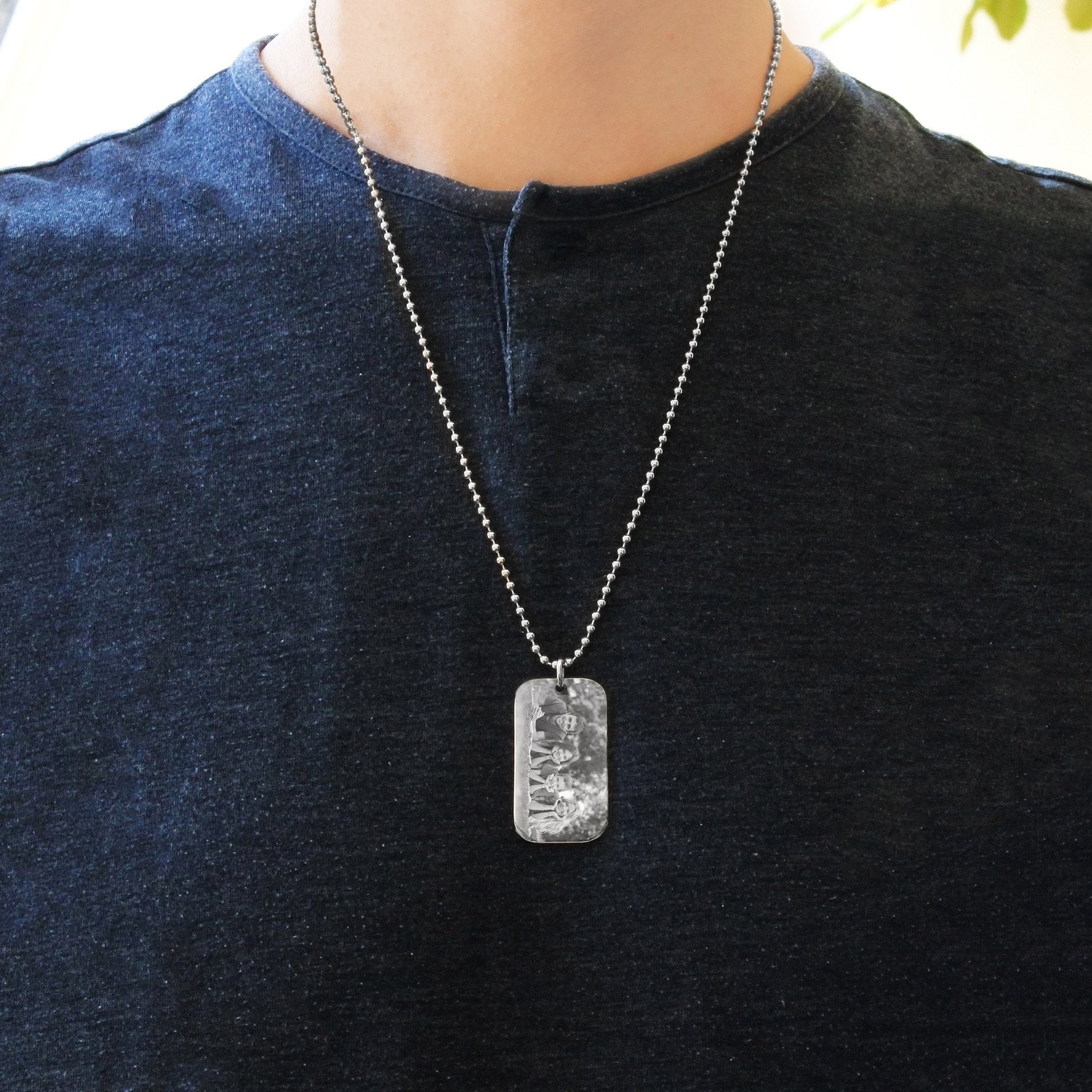 Engraved dog tag necklaces for deals men