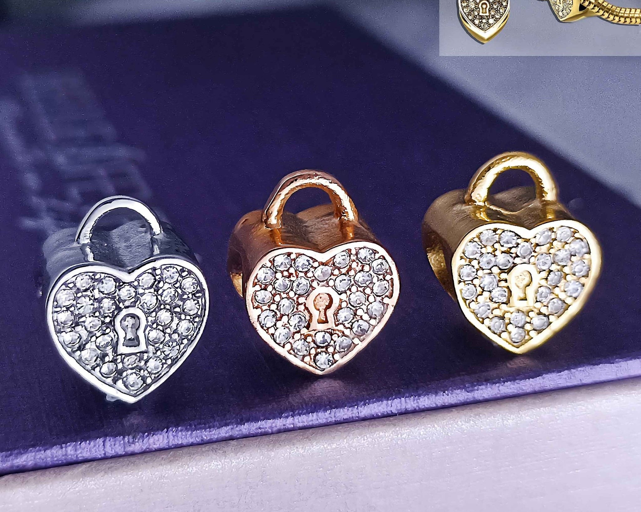 Diamond Heart Charm for Moments Bracelet - Moments Charm Bracelets by Belle Fever