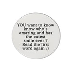 Disc Insert With Inscription for Dream Locket - Floating Dream Lockets by Belle Fever
