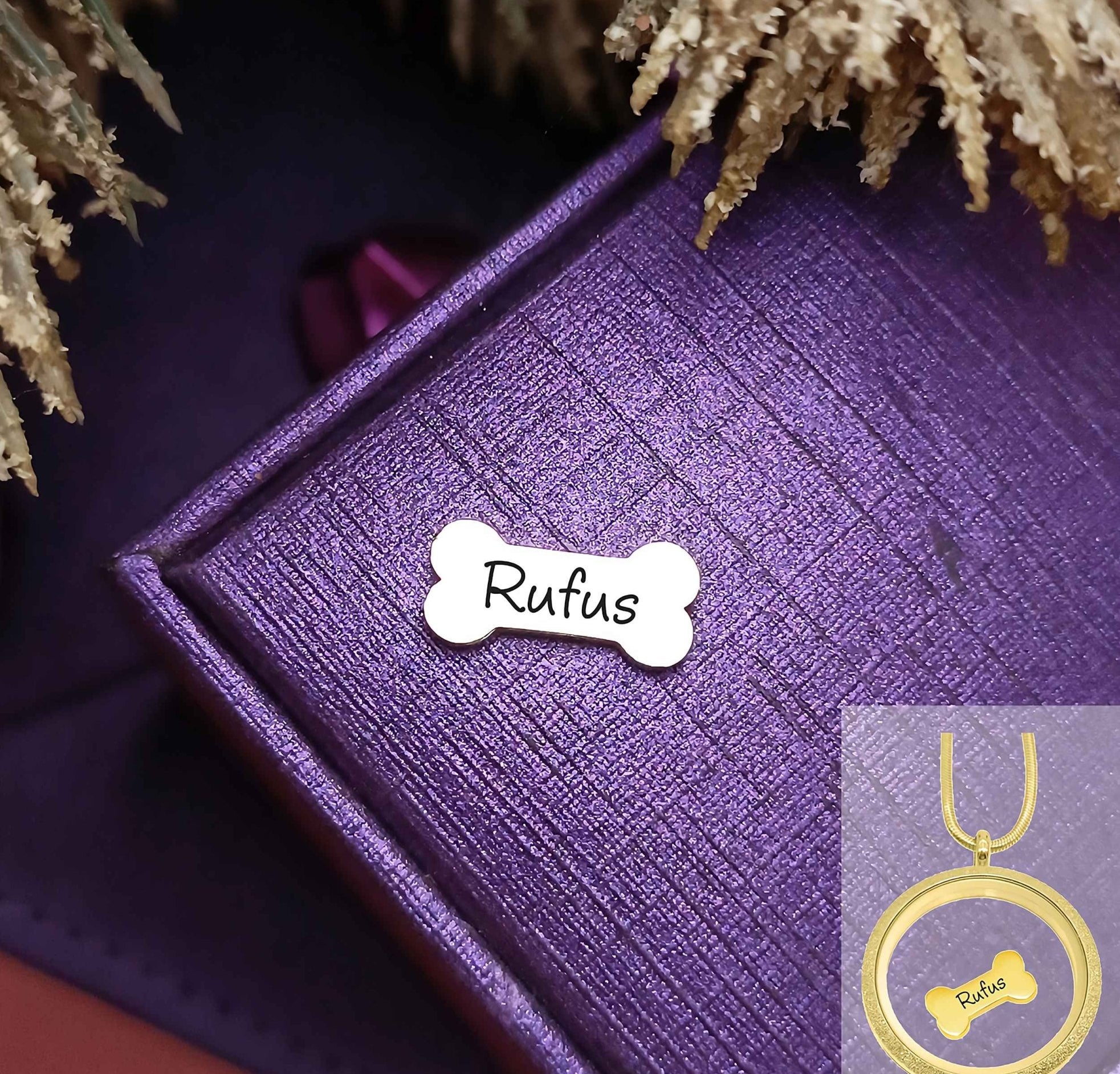 Dog Bone Charm Personalised For Dream Locket - Floating Dream Lockets by Belle Fever