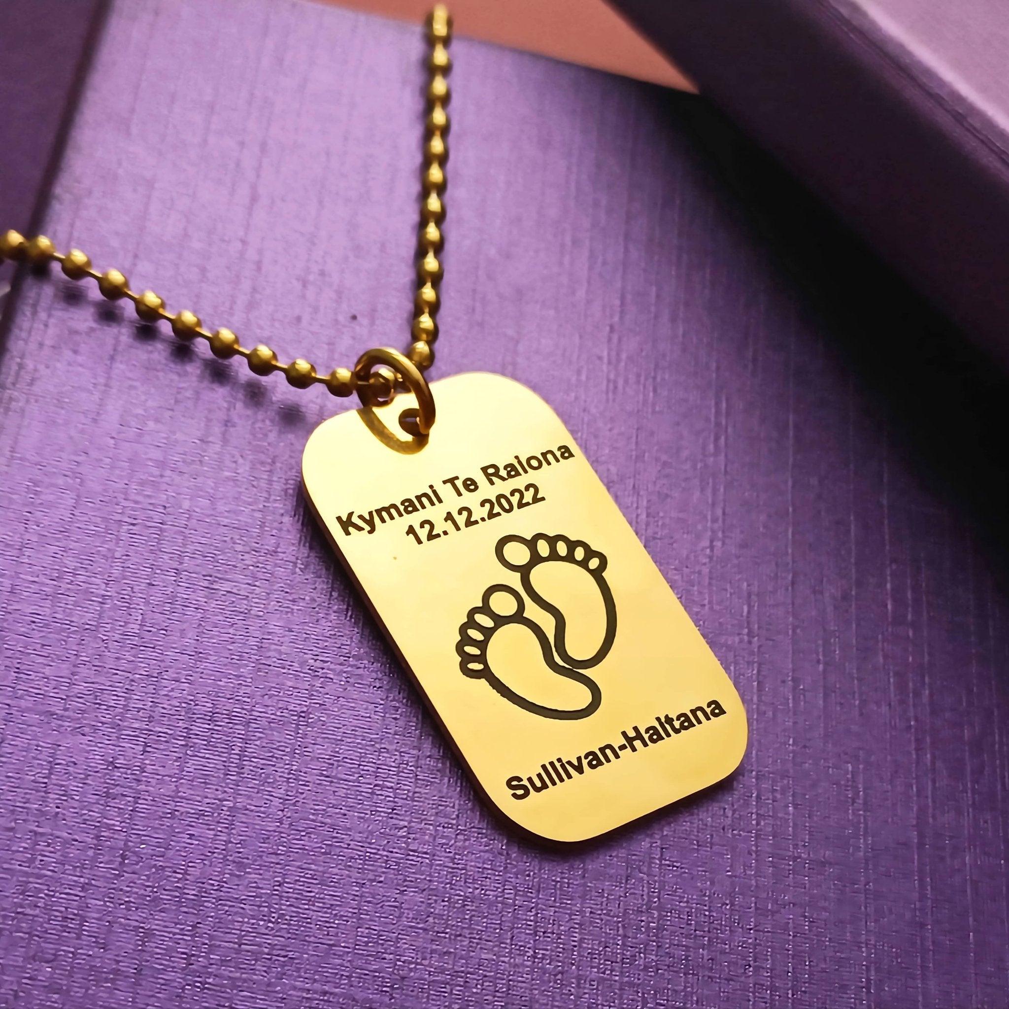 Baby dog sales tags necklace