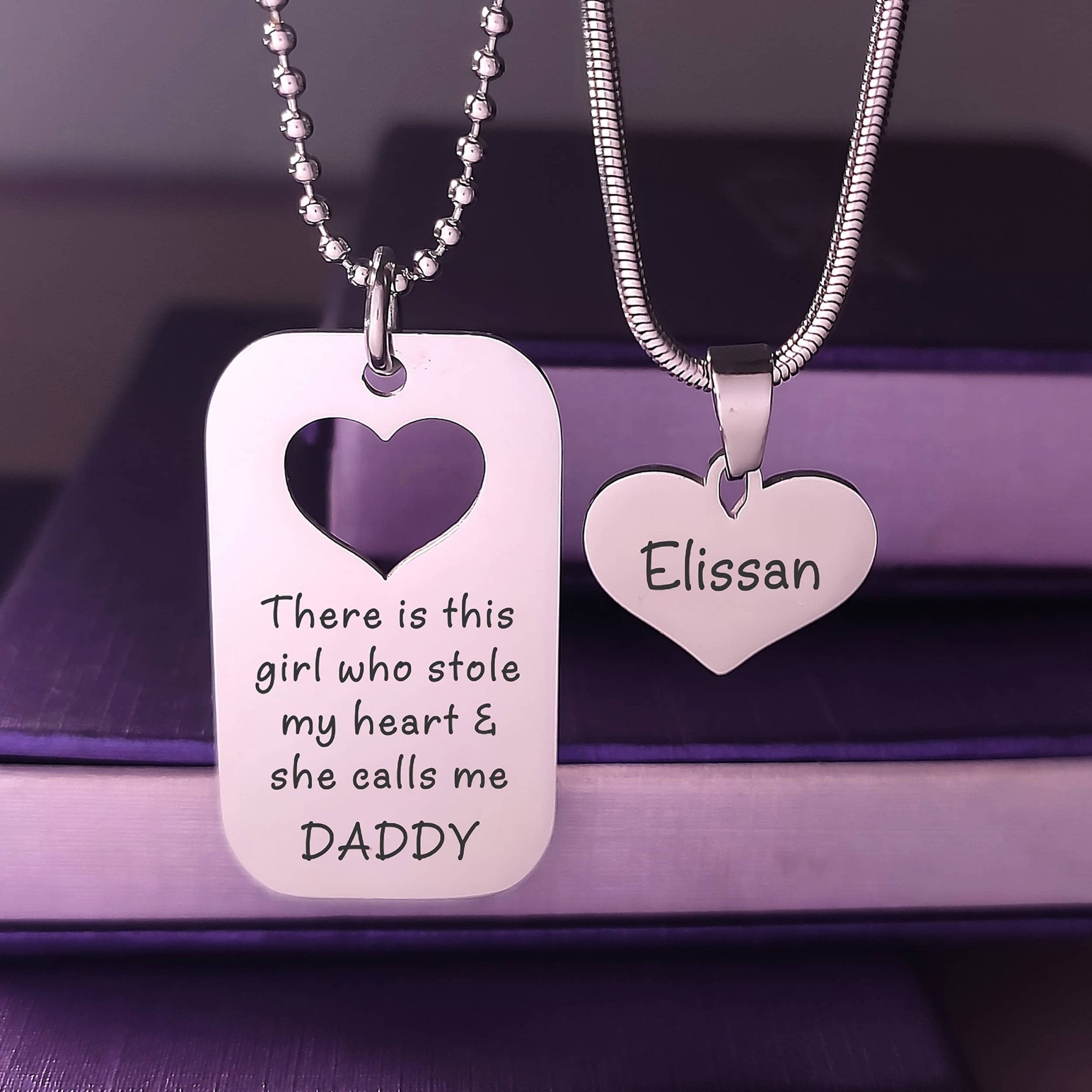 Daddy daughter on sale dog tags