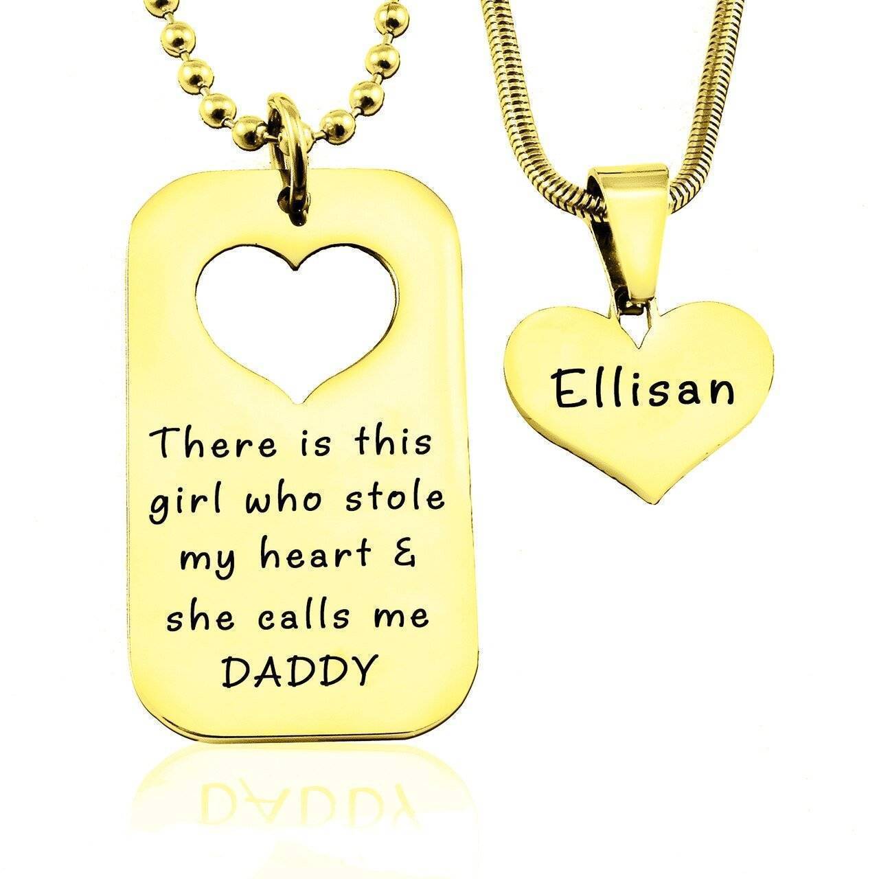 Father daughter dog tag necklace hotsell