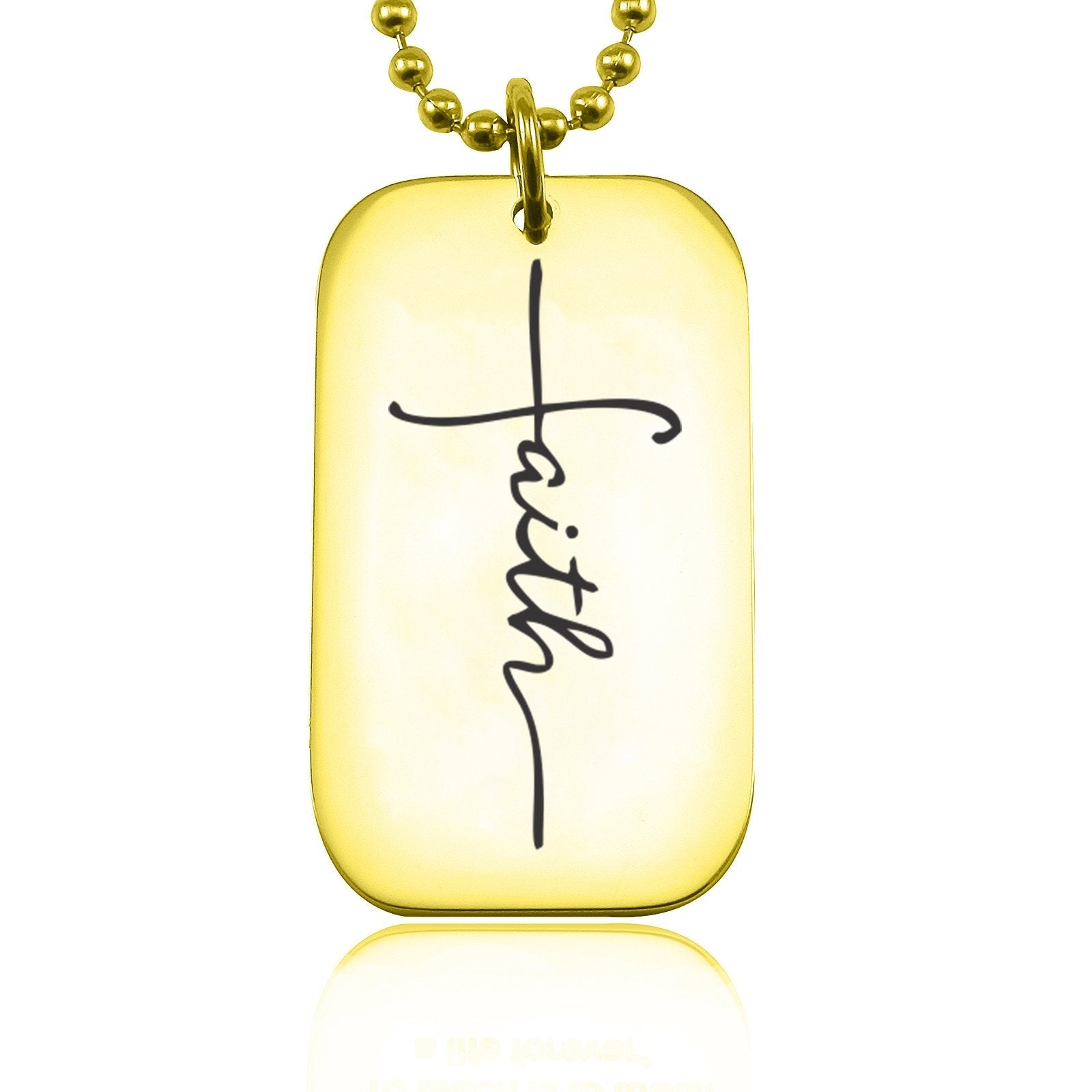 Religious dog shop tag necklaces