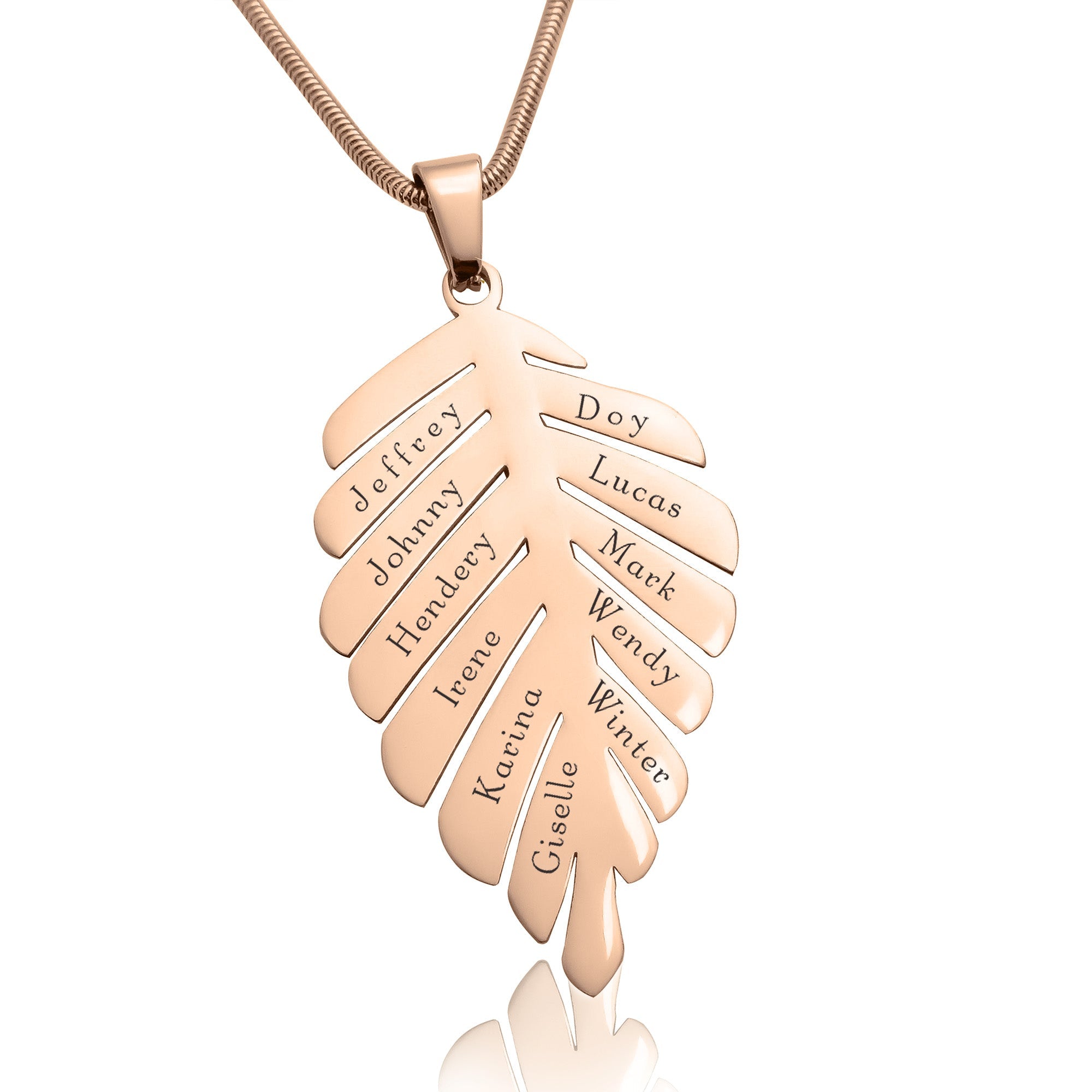 The five leaves on sale name necklace