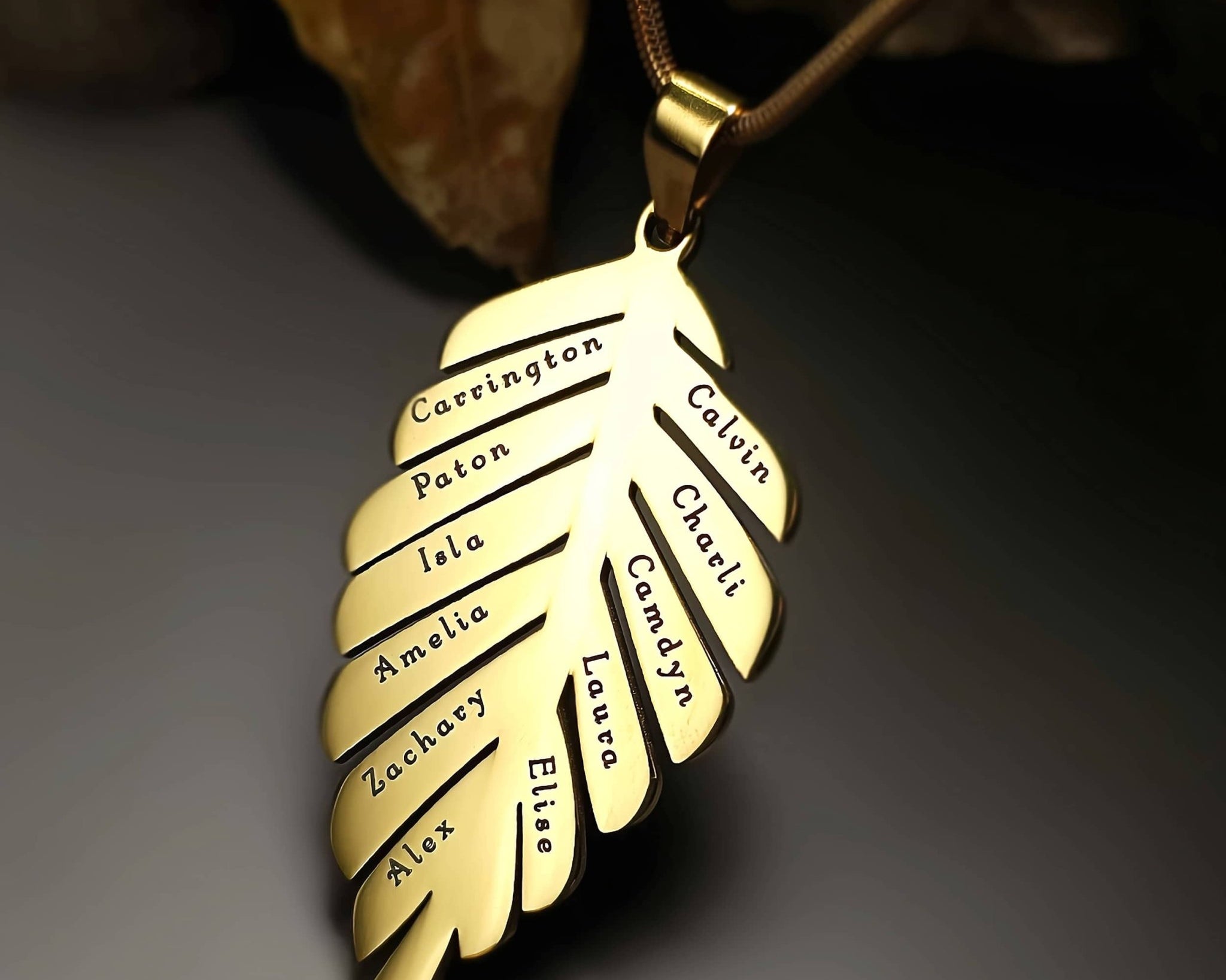 Family Leaf Necklace - Family Tree Necklaces by Belle Fever