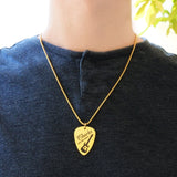 Guitar Pick Name Necklace - Name Necklaces by Belle Fever