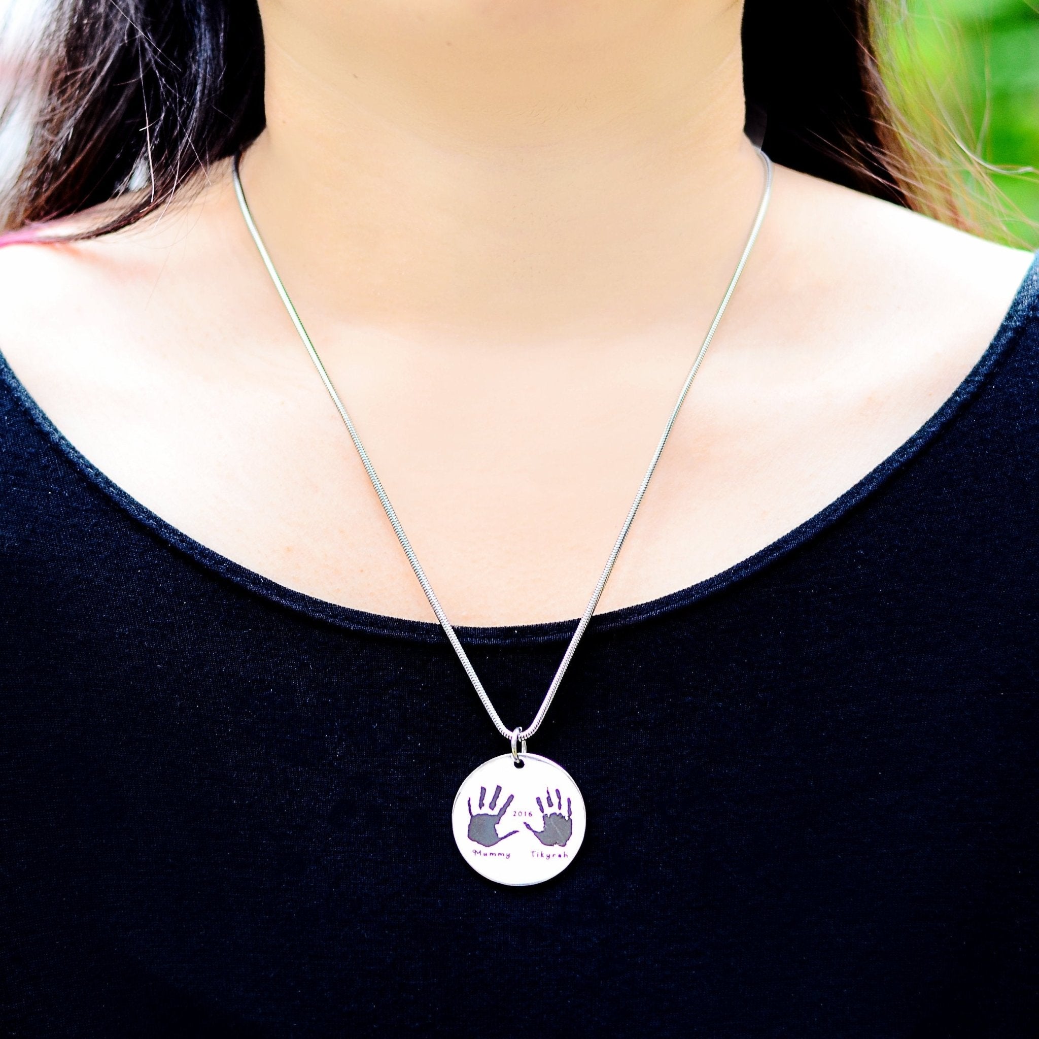 Hand on My Heart Necklace - Mothers Jewellery by Belle Fever