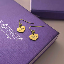Heart Personalised Earrings - Earrings by Belle Fever