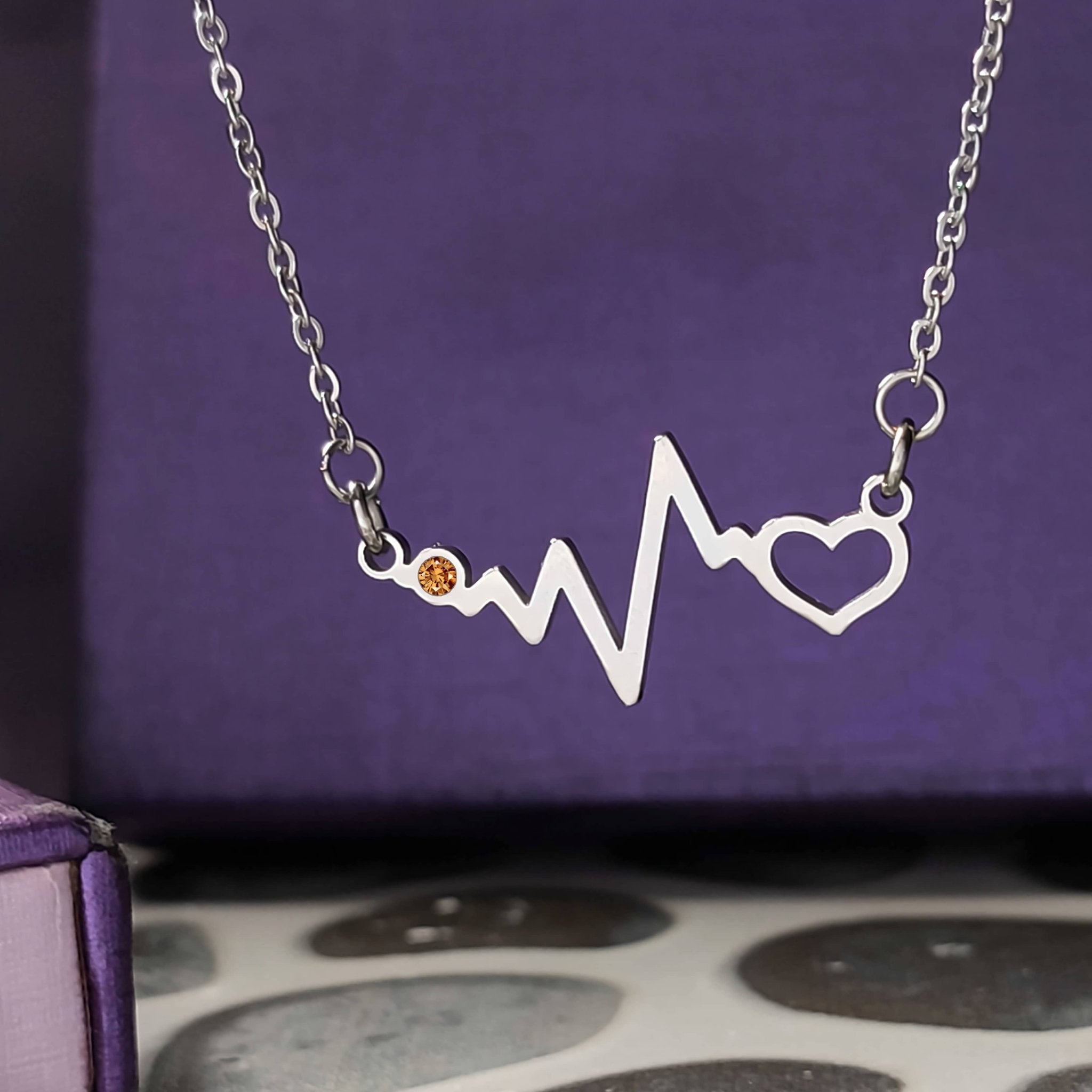 Custom sale heartbeat necklace