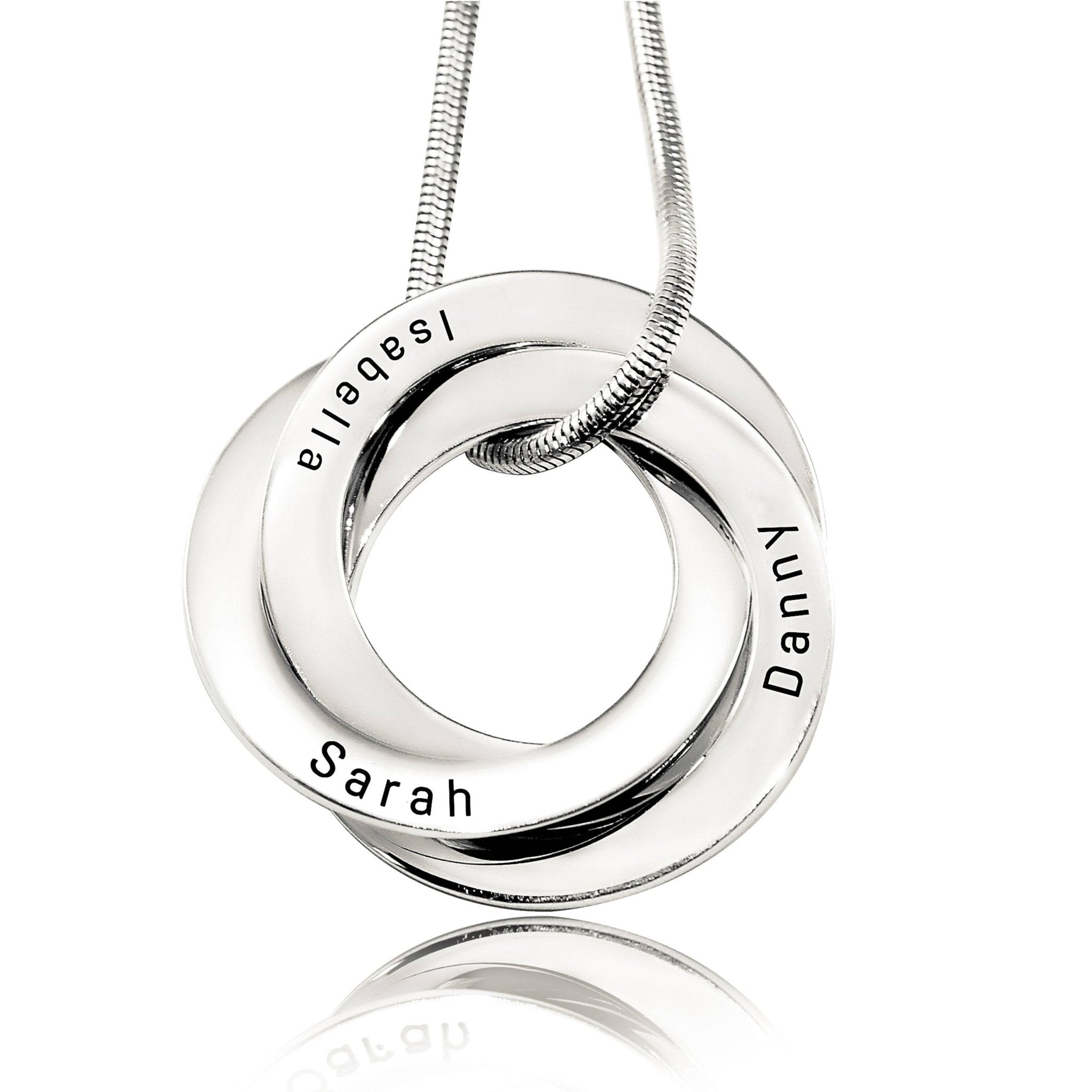 Interlinked Family Love Circles Personalised Necklace Family Jewellery ...