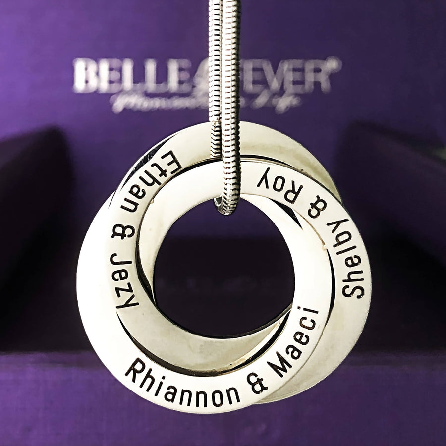 Interlinked Family Love Circles Personalised Necklace | Belle Fever ...
