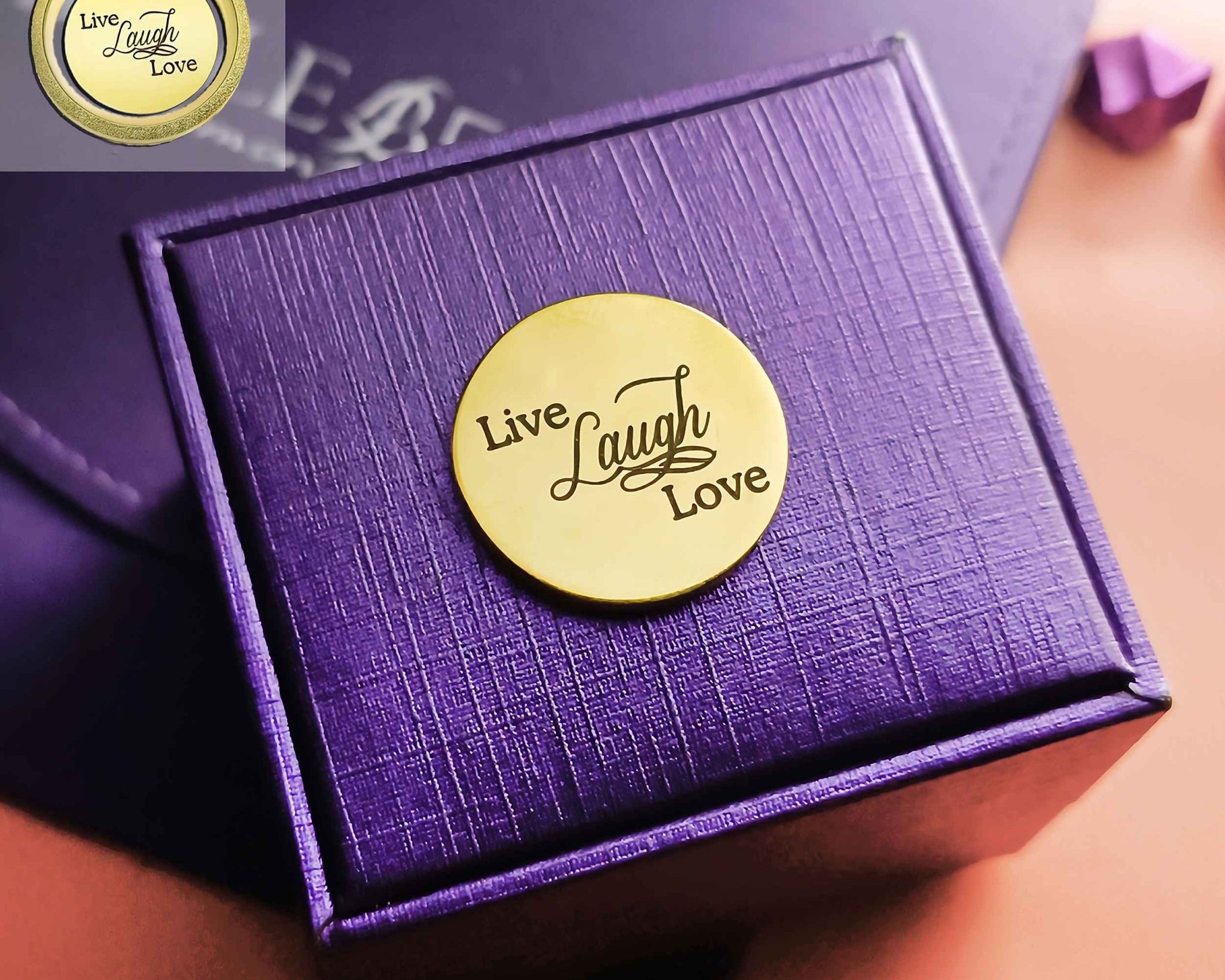 Live Laugh Love Disc Personalised for Dream Locket - Floating Dream Lockets by Belle Fever