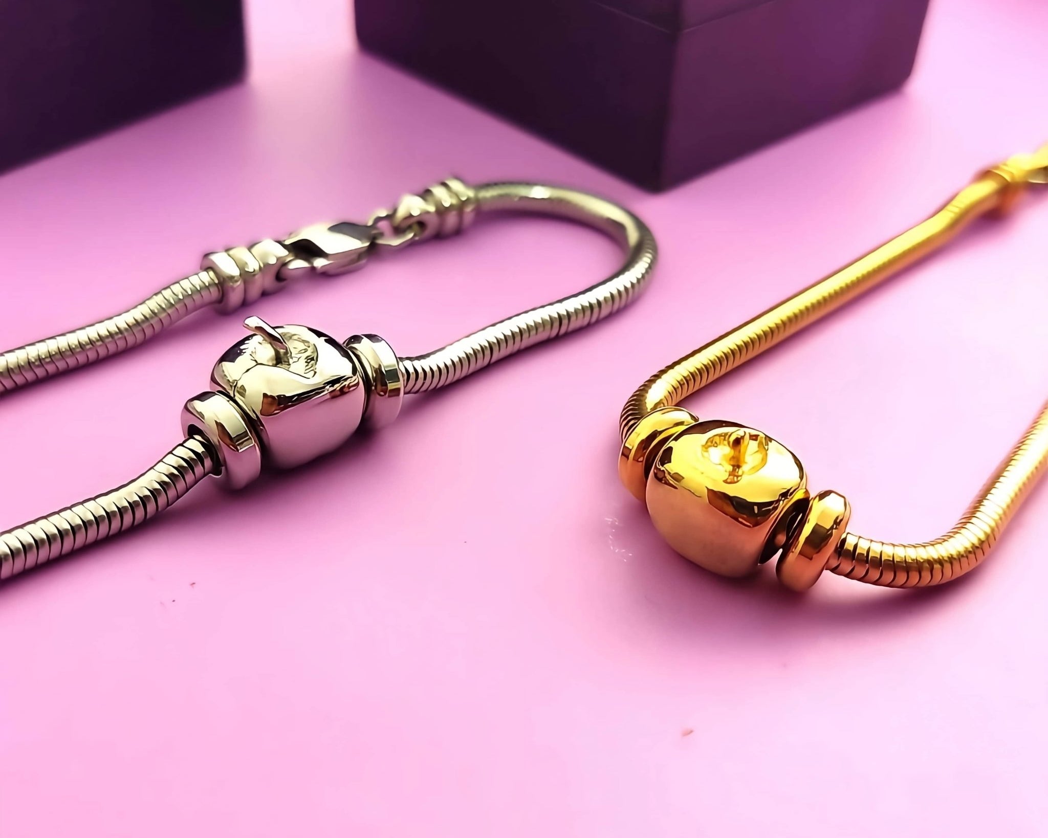 Moments Bracelet with Apple Charm - Moments Charm Bracelets by Belle Fever